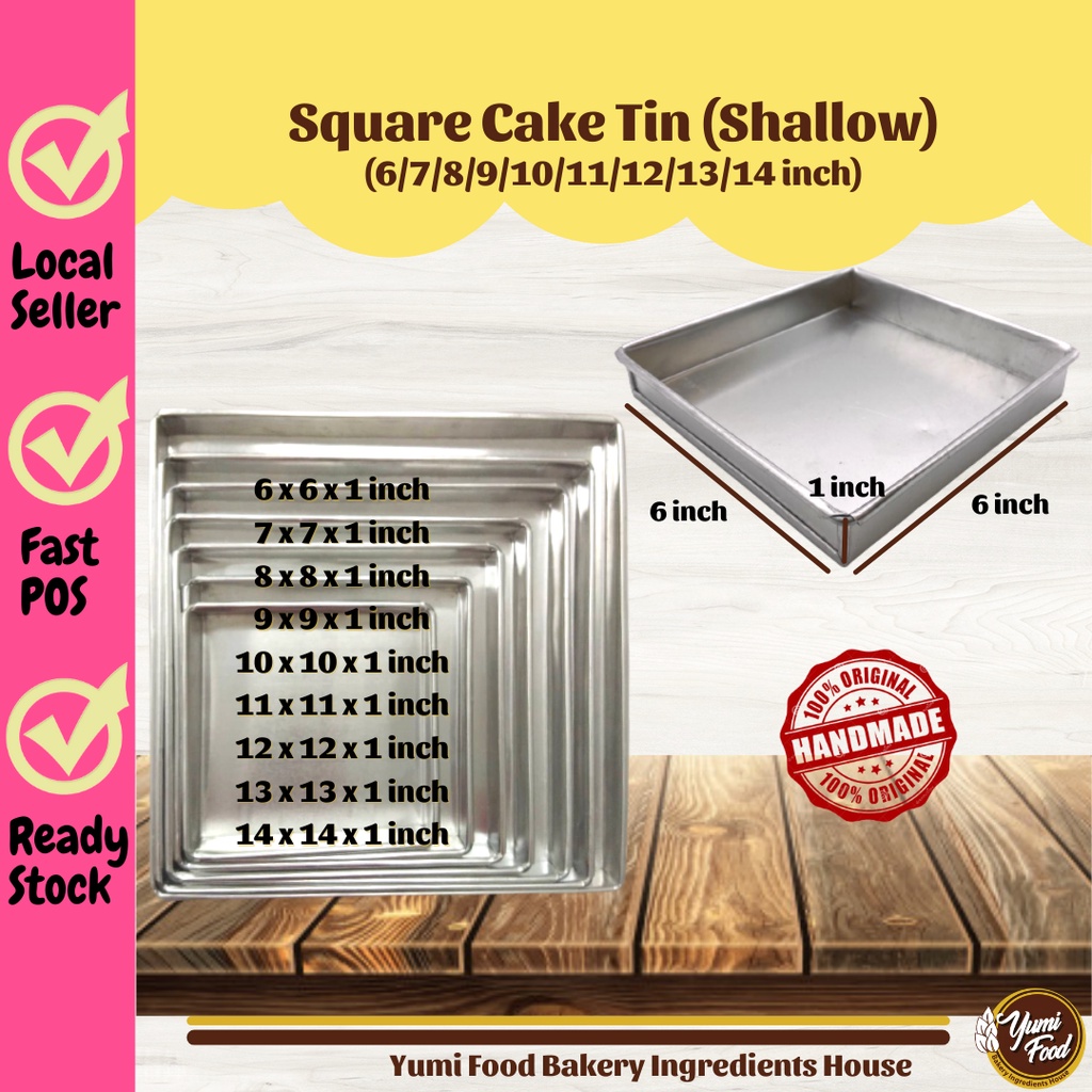 14 inch 2024 square cake tin