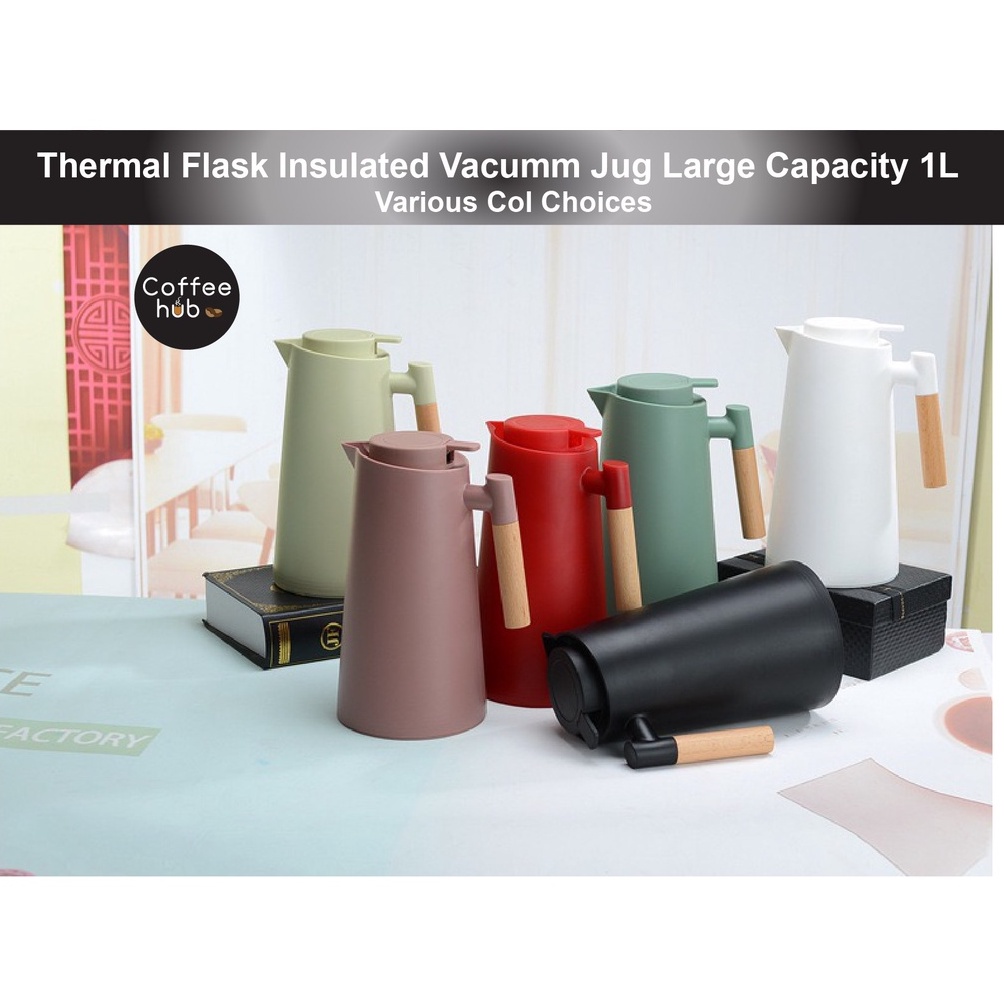 1L Large Capacity Nordic Thermal Insulation Kettle Household Thermal  Insulation Pot Glass Liner Thermos Hot Water Bottle 