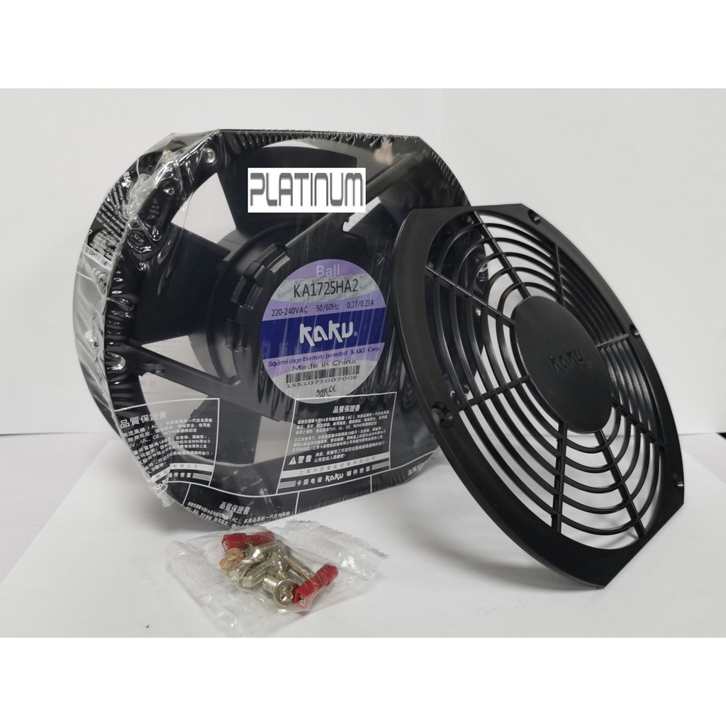 KAKU KA1725HA2BAT 17251 Axial Cooling Fan – 220V AC, Oily Bearing, 2700-3100 RPM, Ball Bearing