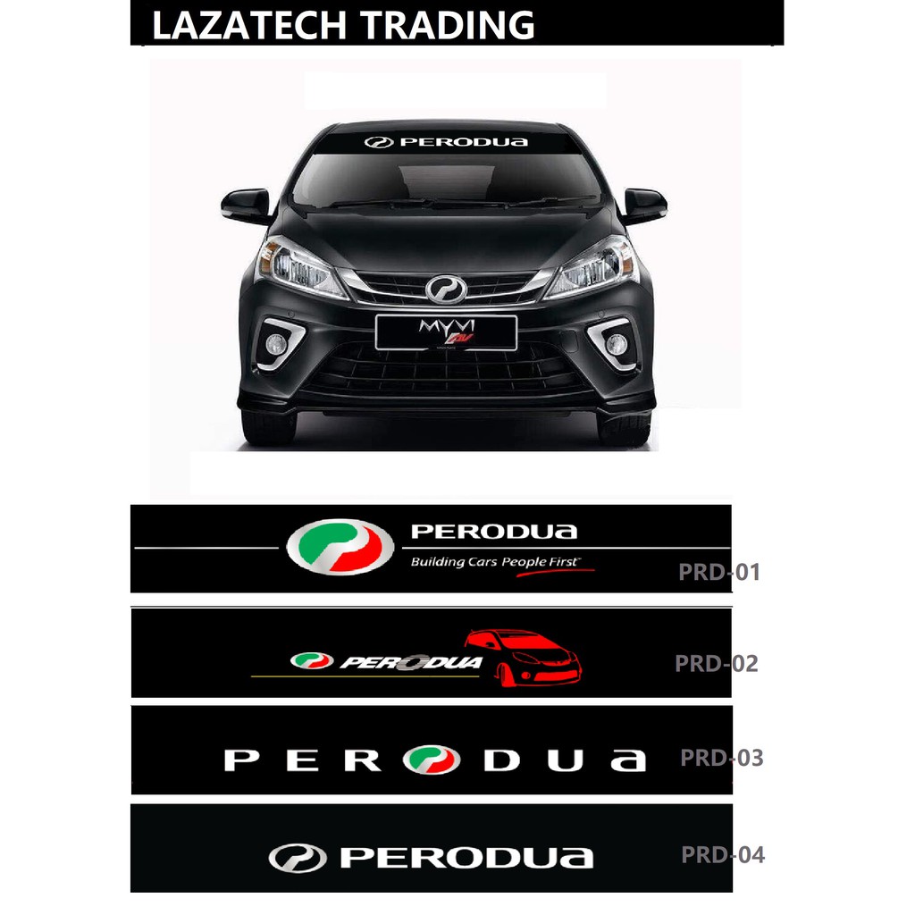 PERODUA WINDSCREEN CAR STICKER (NEON LIGHT) | Shopee Malaysia