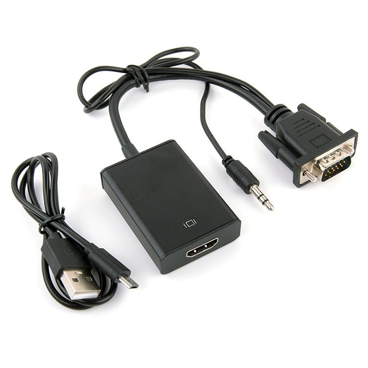 VGA Male to HDMI Female Video Converter Adapter 1080P with Audio ...