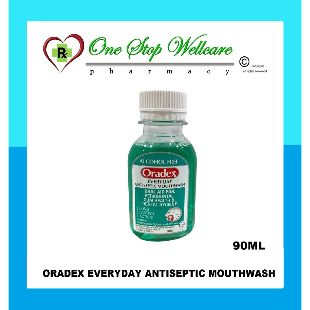 ORADEX MOUTHWASH ANTIBACTERIAL / DUAL ACTION / EVERYDAY ANTISEPTIC 90ML