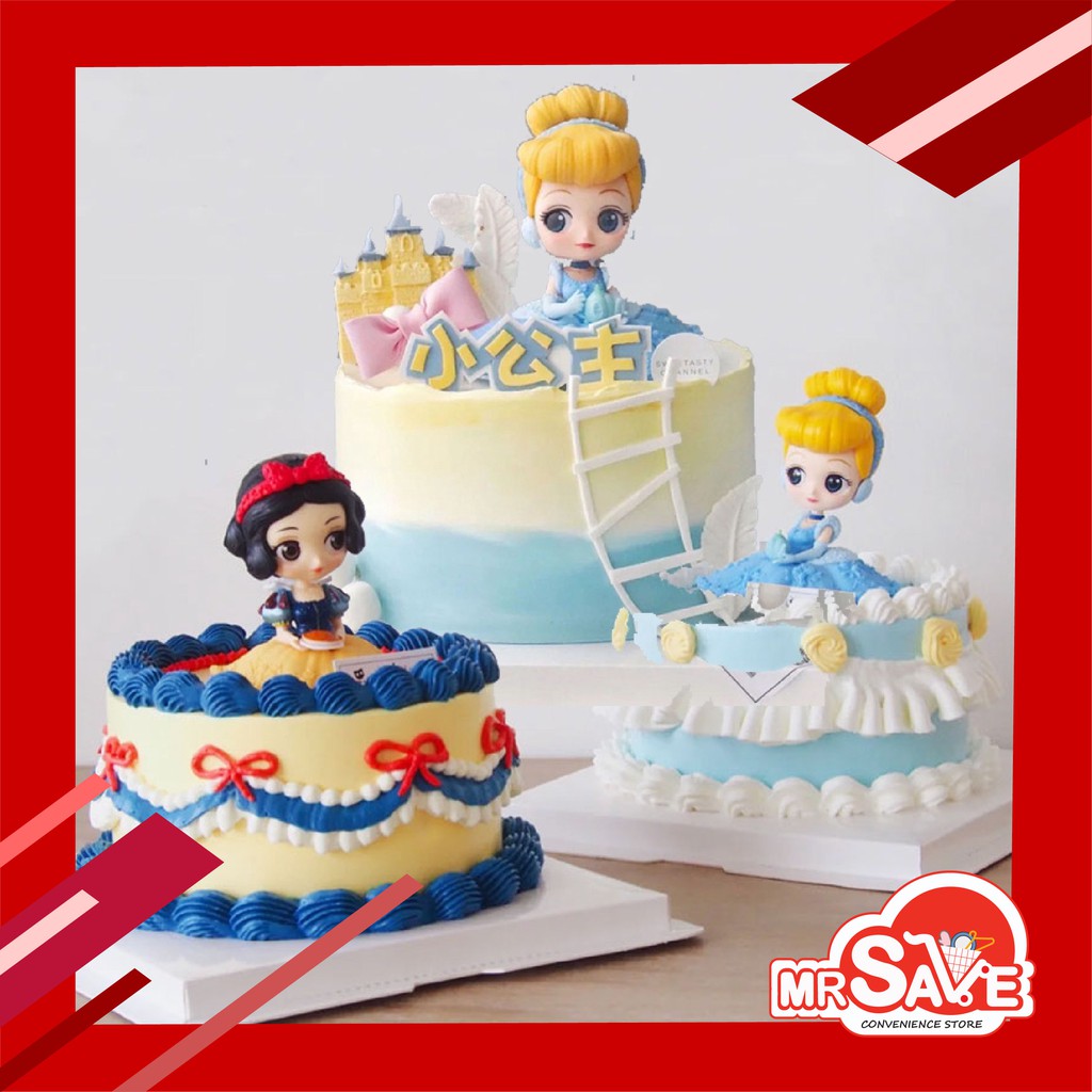 [MRSAVE] Disney Toys Princess Cute Cartoon Figurines Sculpture Toy Cake ...