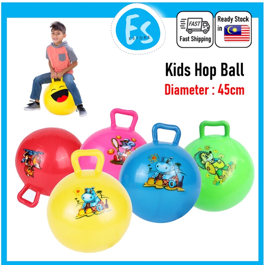 🌟🆂🅰🅻🅴🌟 Color Inflatable Bouncing Ball Kids Jumping Hop Ball with Handle ...