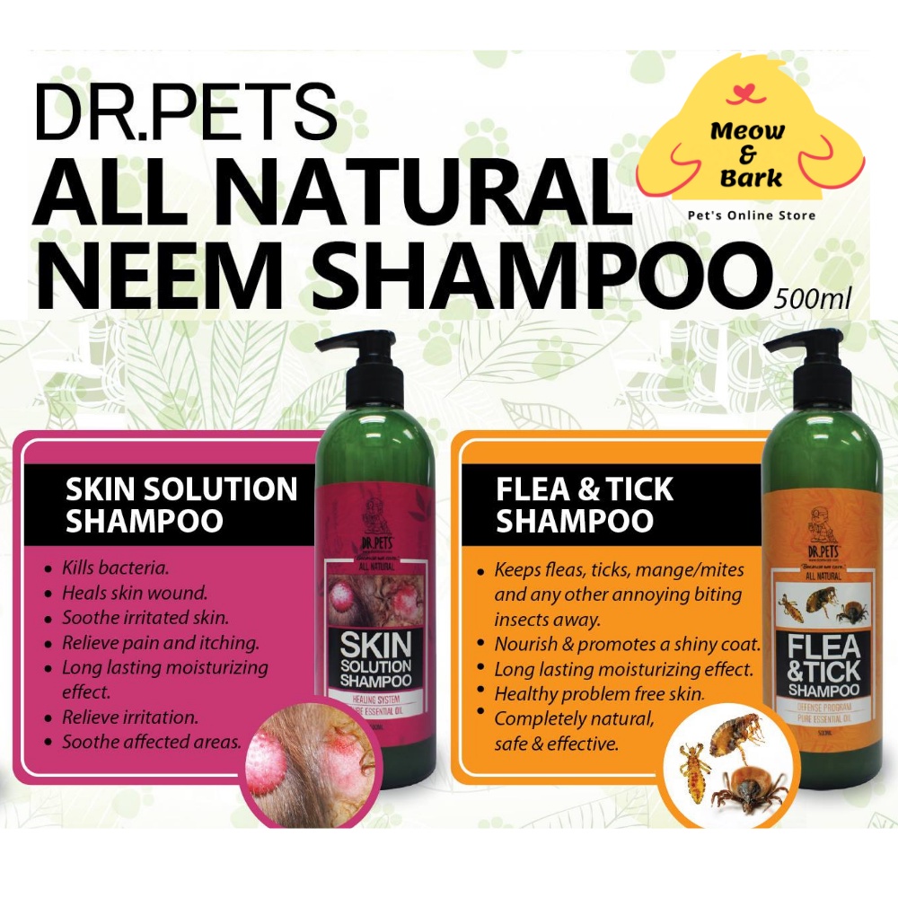 Best Natural Flea And Tick Shampoo With Neem For Cat Skin Allergies preview