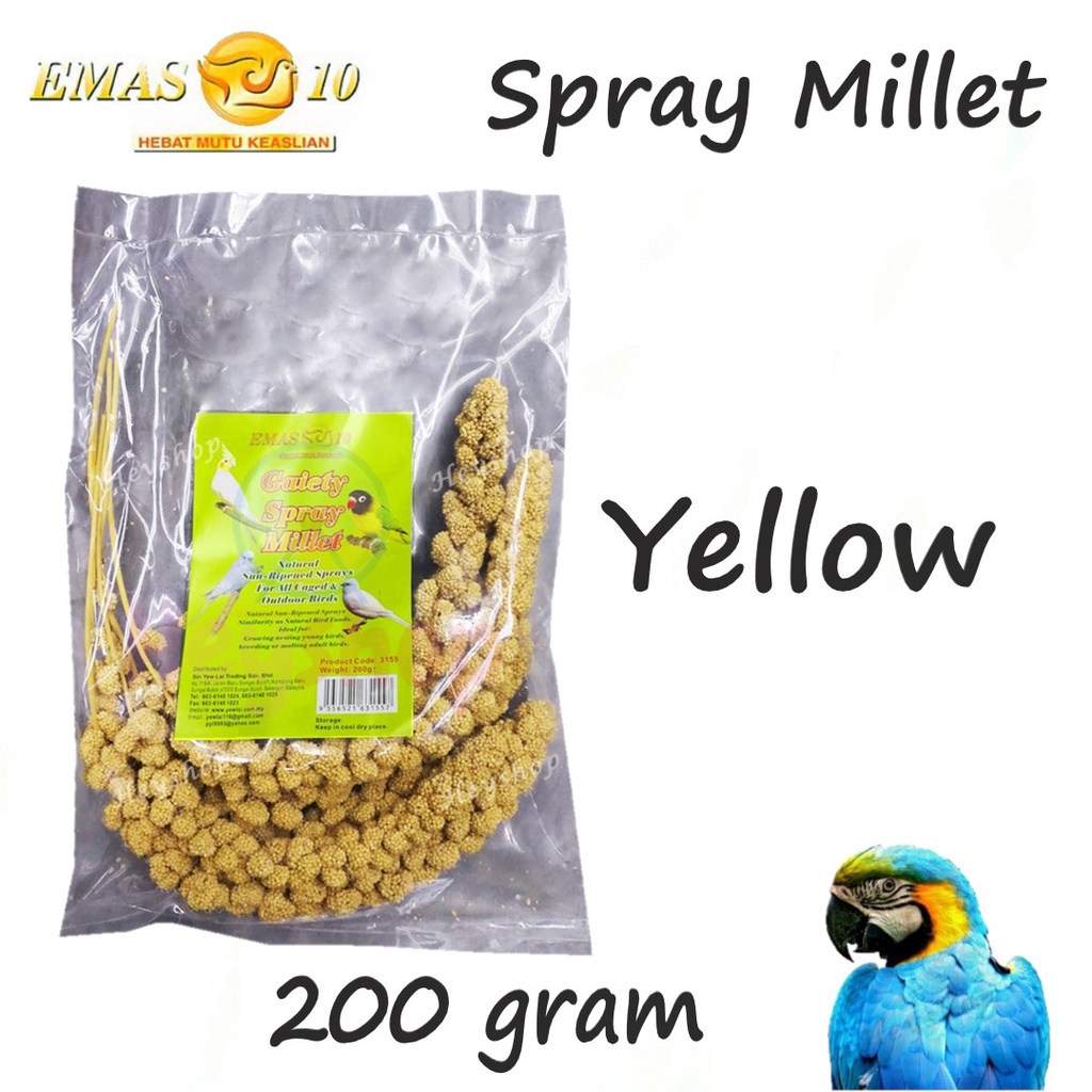 Gaiety Spray Millet Bird Food 200g Emas 10 Red Millet Bird Hamster