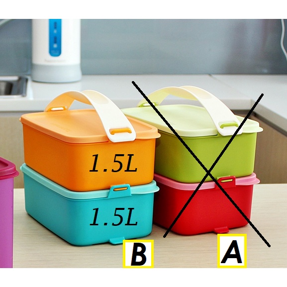 *Set B*Tupperware Click To Go CTG 1.5L [Without compartment/divider ...