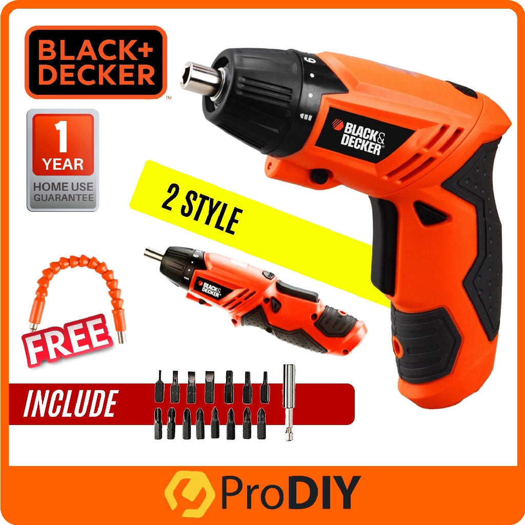 Black & Decker KC4815 Cordless Screwdriver 4.8 V, 200 RPM with 15 Bits,  Price from Rs.1599/unit onwards, specification and features