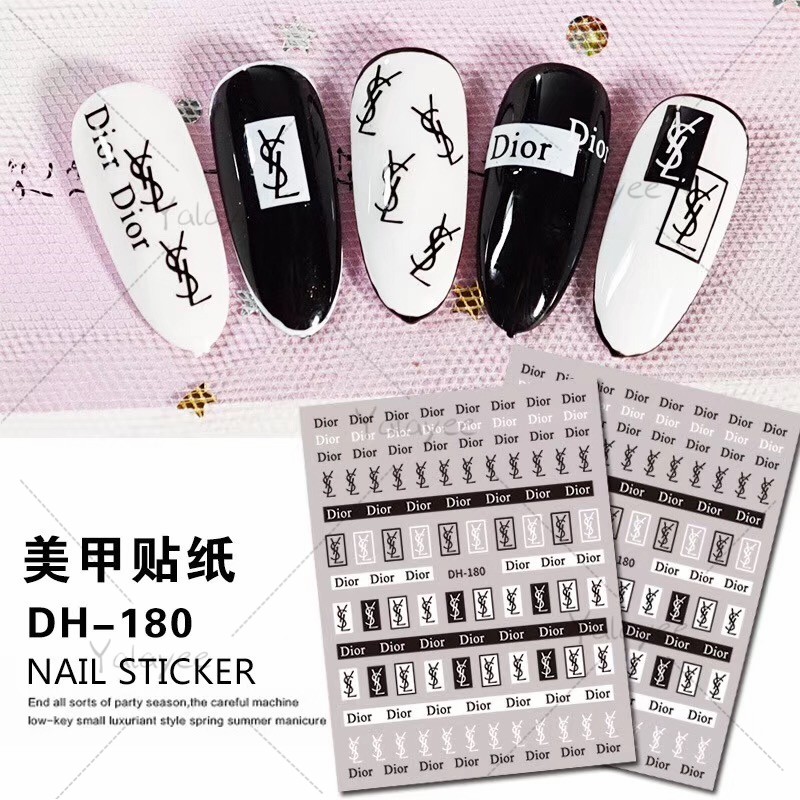Dior / Stickers / Black - White - #81 – 365 Nail System