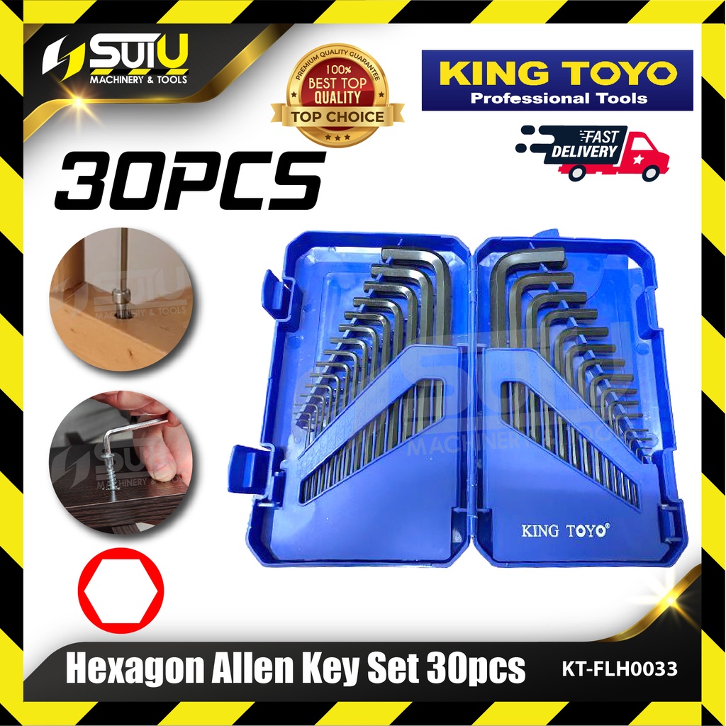 KING TOYO KT-FLH0033 30PCS Hexagon Allen Key Set | Shopee Malaysia