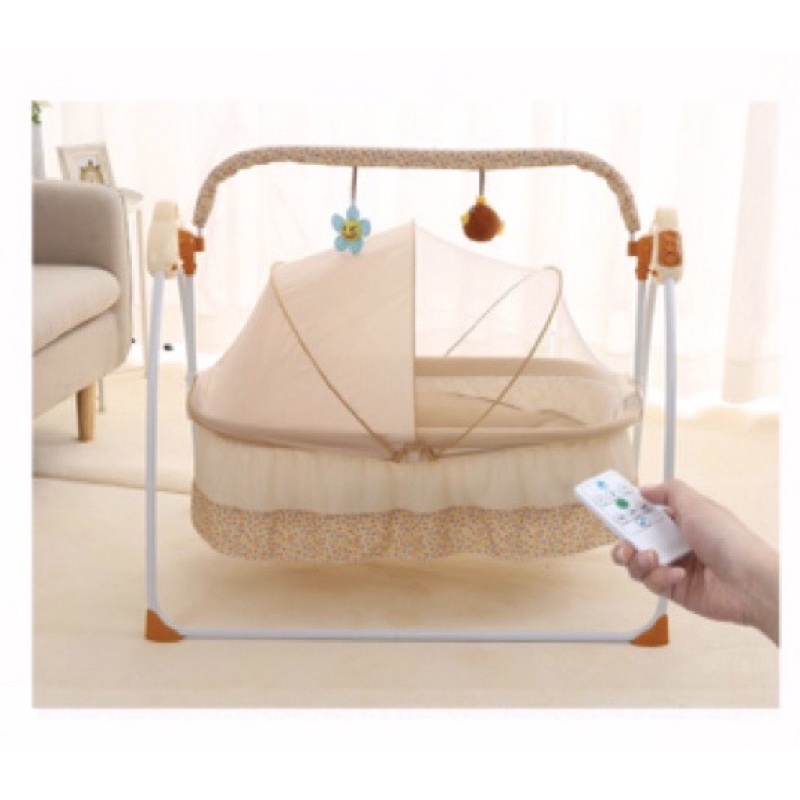 BabBaby Auto Swing Bed Music Baby Cot Automatic Baby Cradle Electric