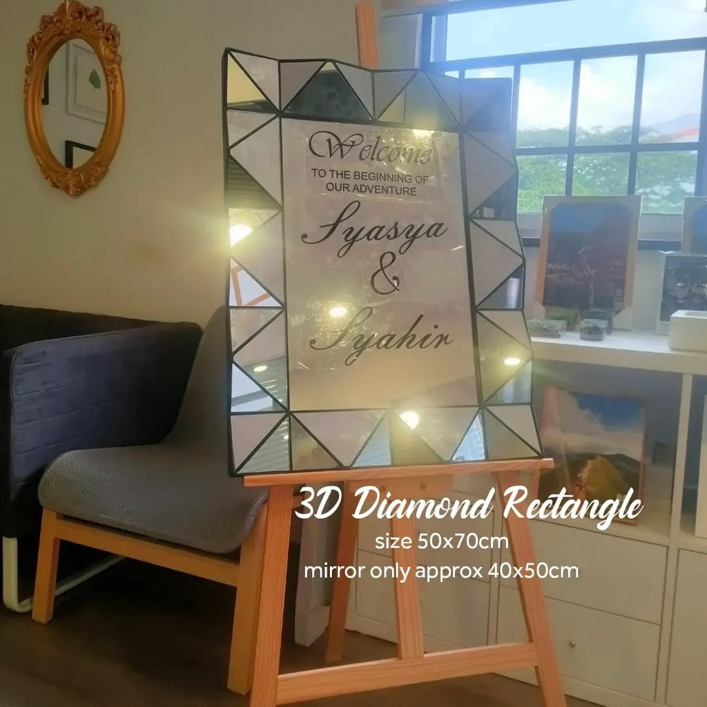 READY STOCK- PREMO Modern Decor Mirror for Living Room-Hallway-Dressing ...
