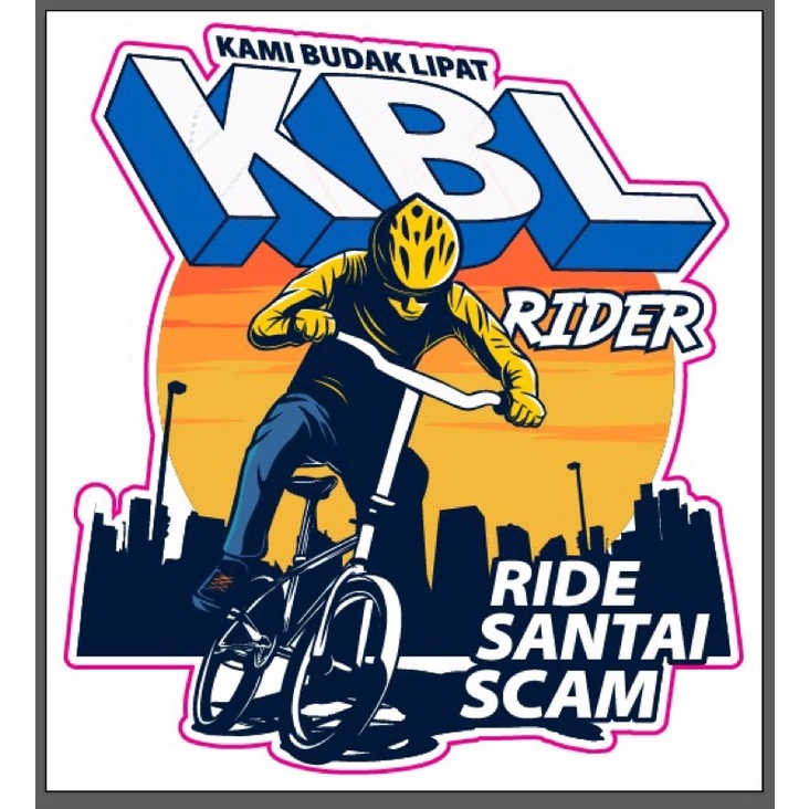 Sticker KBL Rider (Kami Budak Lipat) | Shopee Malaysia