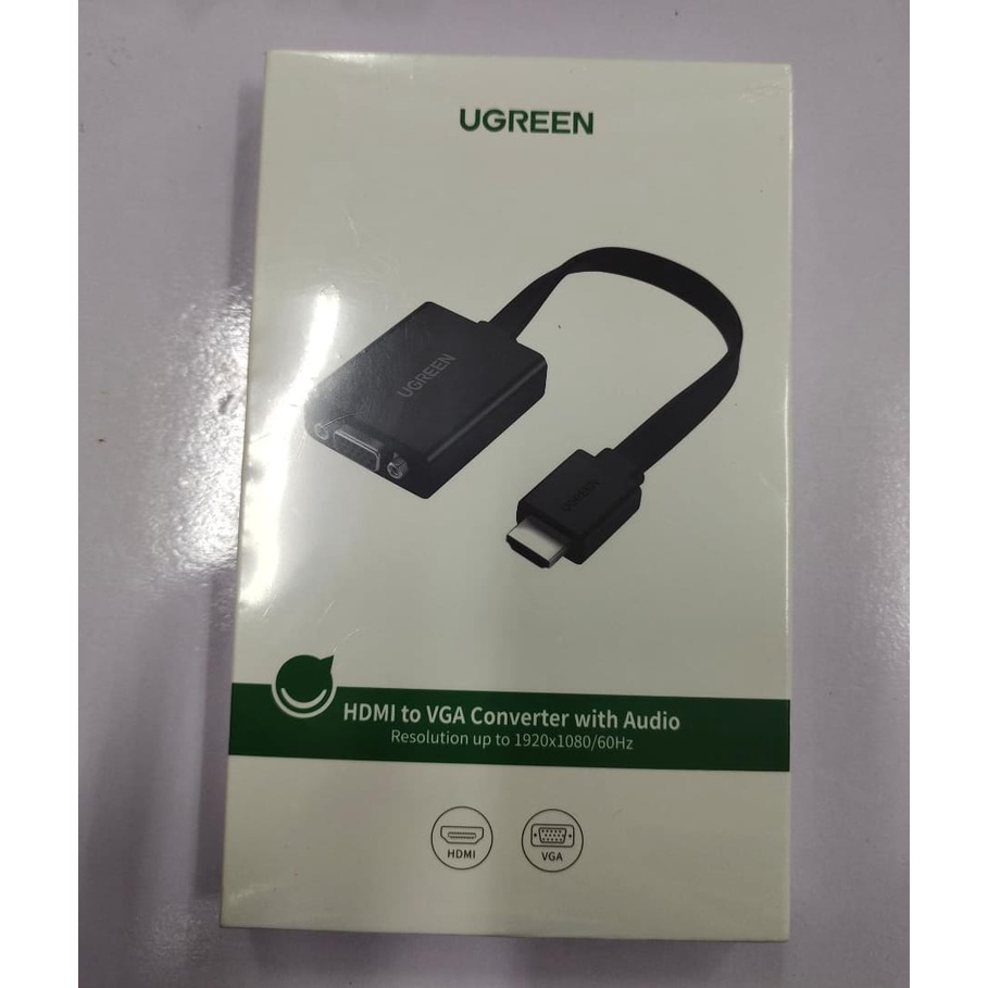 Ugreen HDMI to VGA Converter with Audio 25cm (40248) *Box Dented
