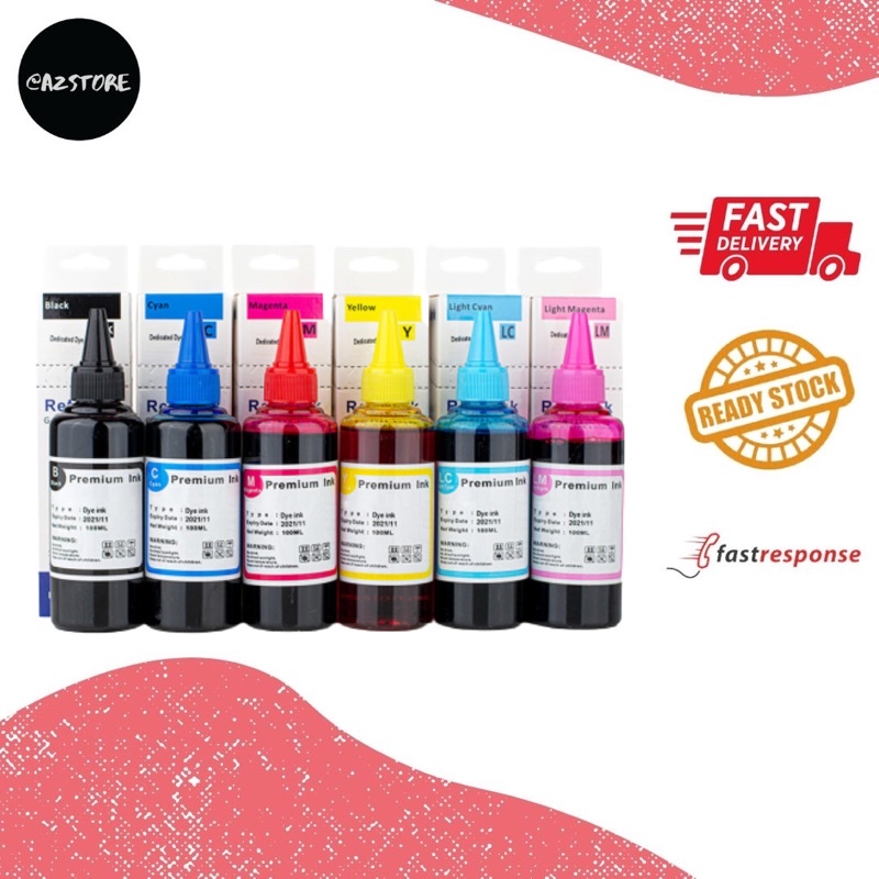 Universal Inkjet Printer Refill Ink 100ml Black / Cyan / Magenta ...