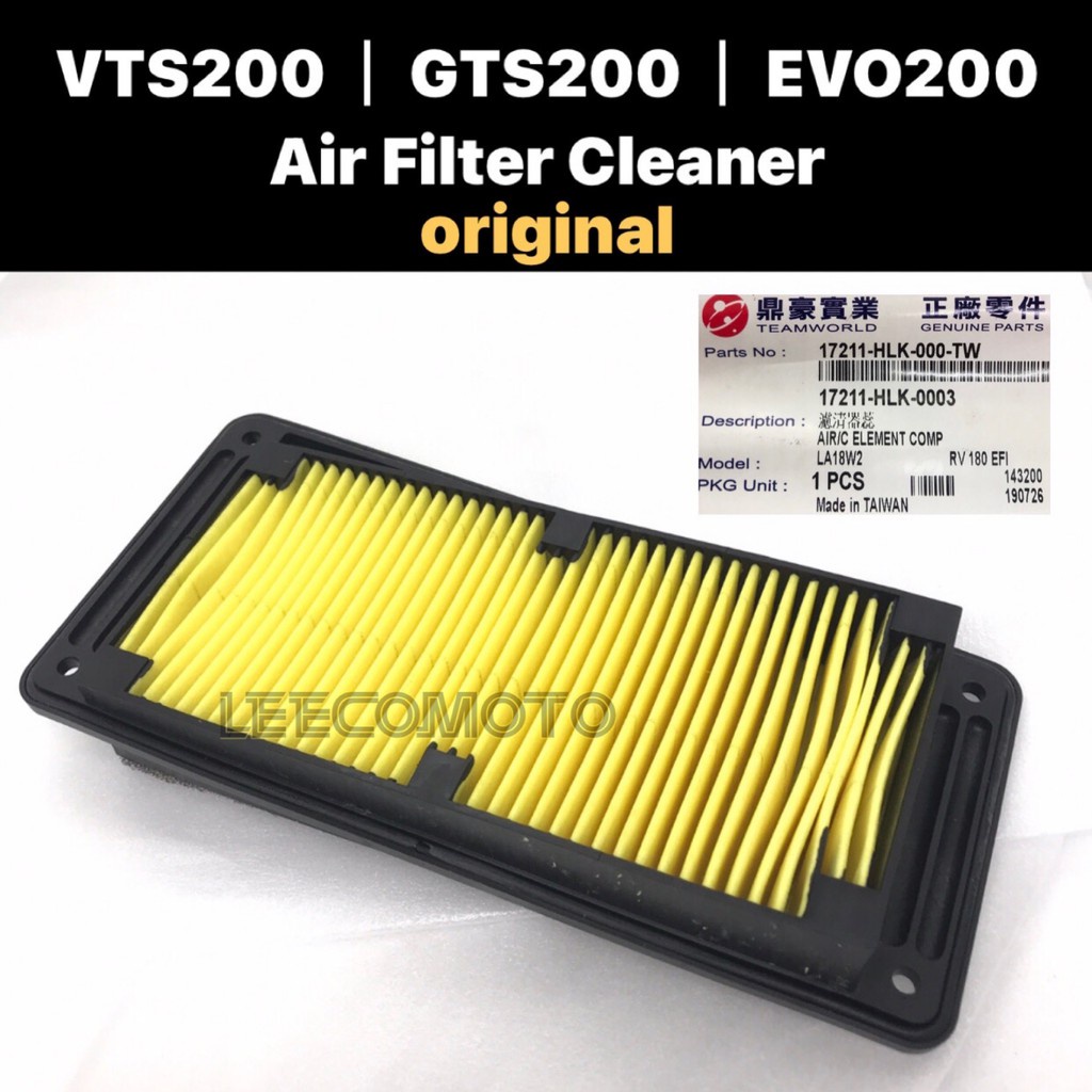 100 ORIGINAL SYM VTS200 AIR CLEANER / AIR FILTER / GTS200 / ELEGAN200