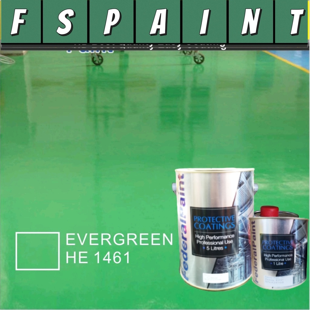 1461 EVERGREEN ( 5L ) HEAVY DUTY EPOXY FEDERAL PAINT WATERPROOF FLOOR