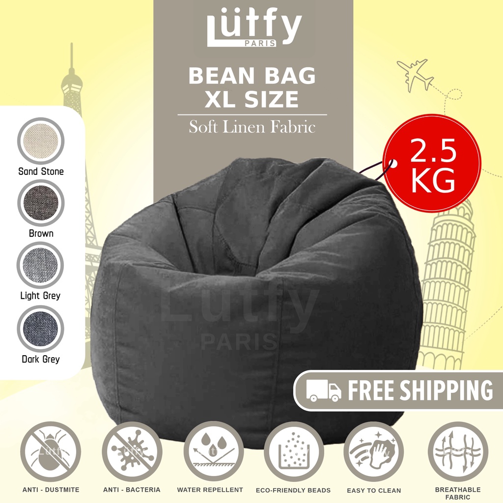 (Ready Stock) Bean Bag XL Size Adult Large Lazy Cozy Sofa Chair Durable Premium Quality BEAN BAG