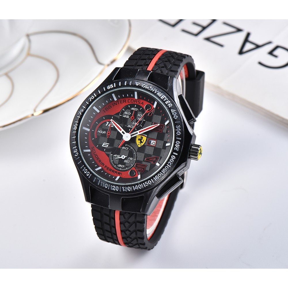 FERRARI REDREV Series 42mm Men s Luxury Sports Racing Quartz Watch