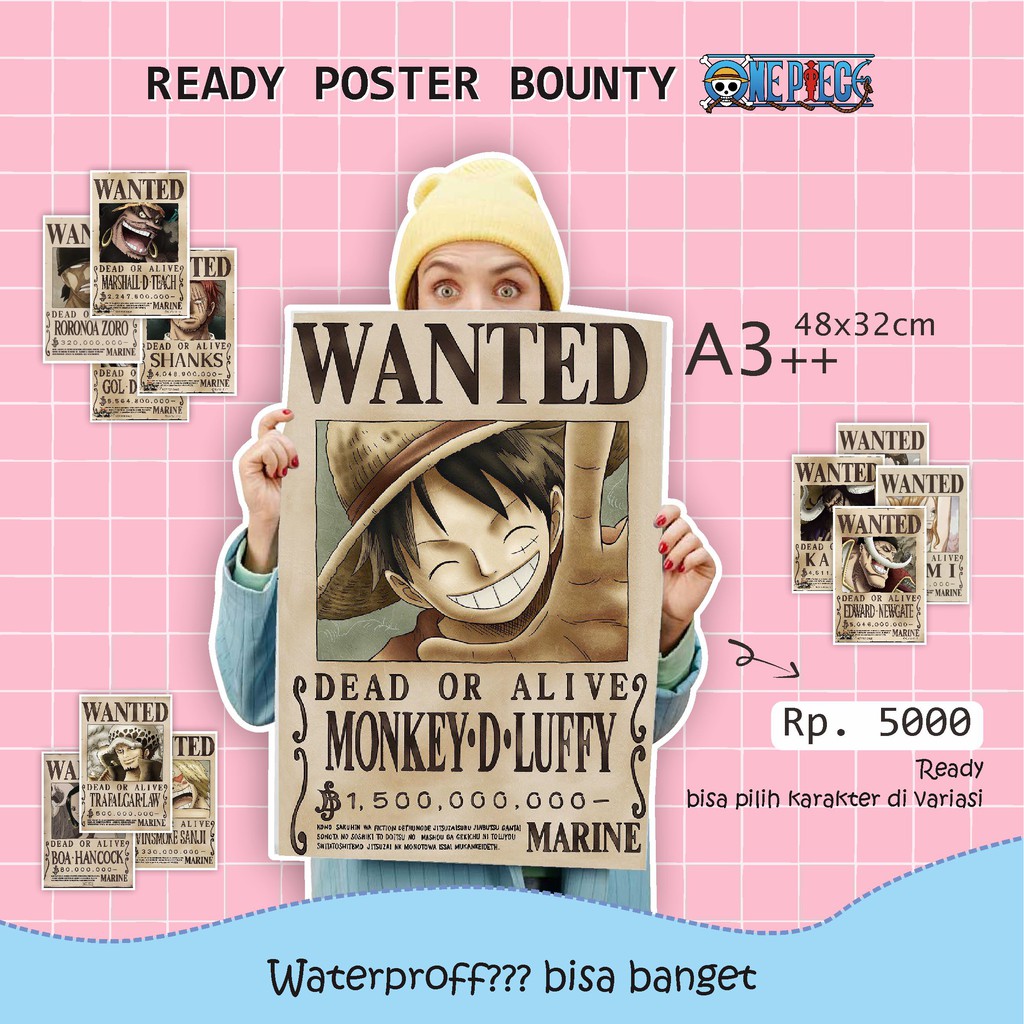 Onepiece A3+ BOUNTY POSTER+ READY Thick | Shopee Malaysia