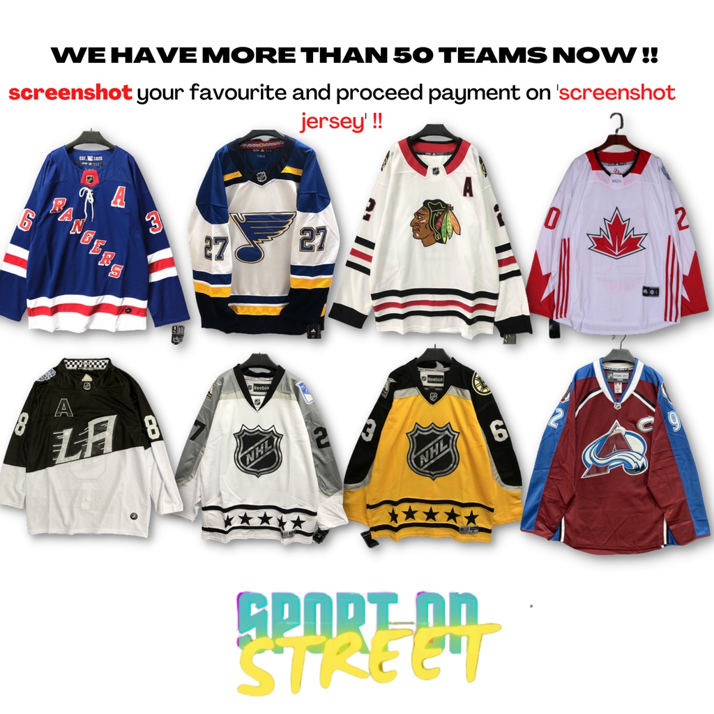 NHL HOCKEY JERSEY TEAM ICE HOCKEY AUTHENTIC QUALITY Shopee Malaysia