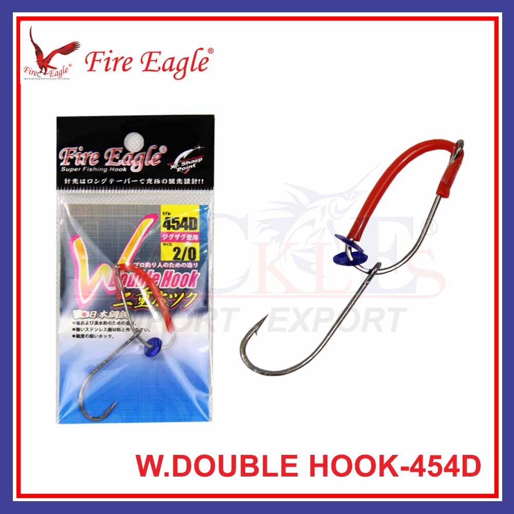 Fire Eagle Weedless Hook Double Hook 454D Fishing Hook Matakail