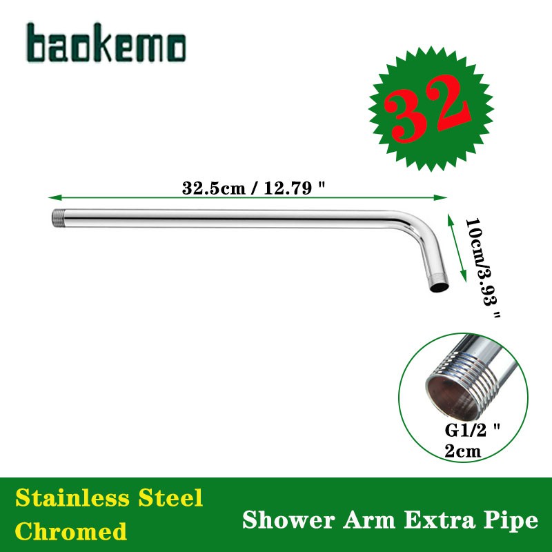 Wall Mounted Shower Arm Bathroom Shower Accessories Shower Head Fixed ...