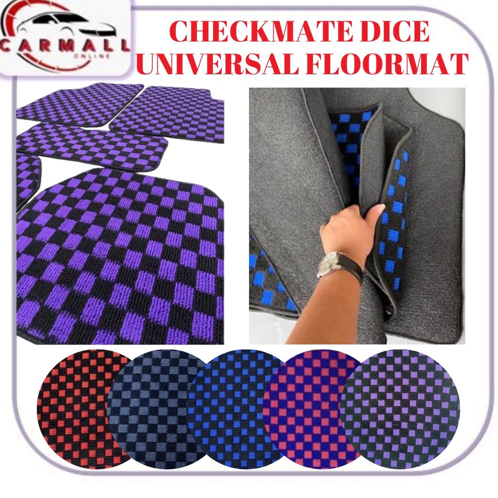 Checkmate Dice Dadu Chess Floormat Universal Carpet 5 Pieces With ...