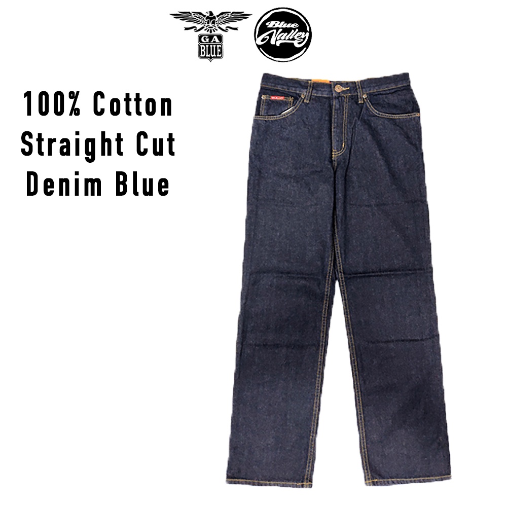 GA Blue Men's Normal Rise Straight Cut Jeans 9911 1897/1997 Raw Dark ...