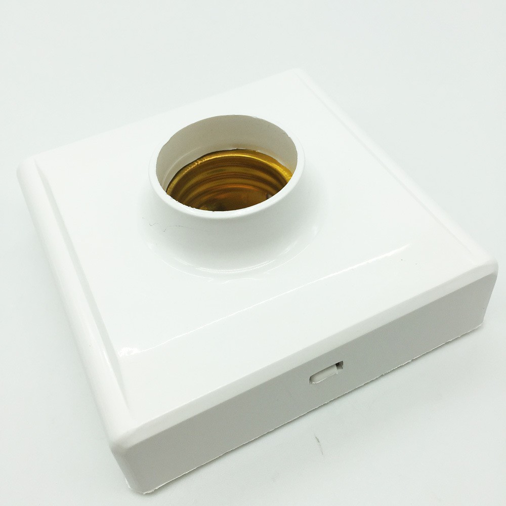 E27 LED Light Bulb Holder Square Fitting Socket for Home 6A 250V ...