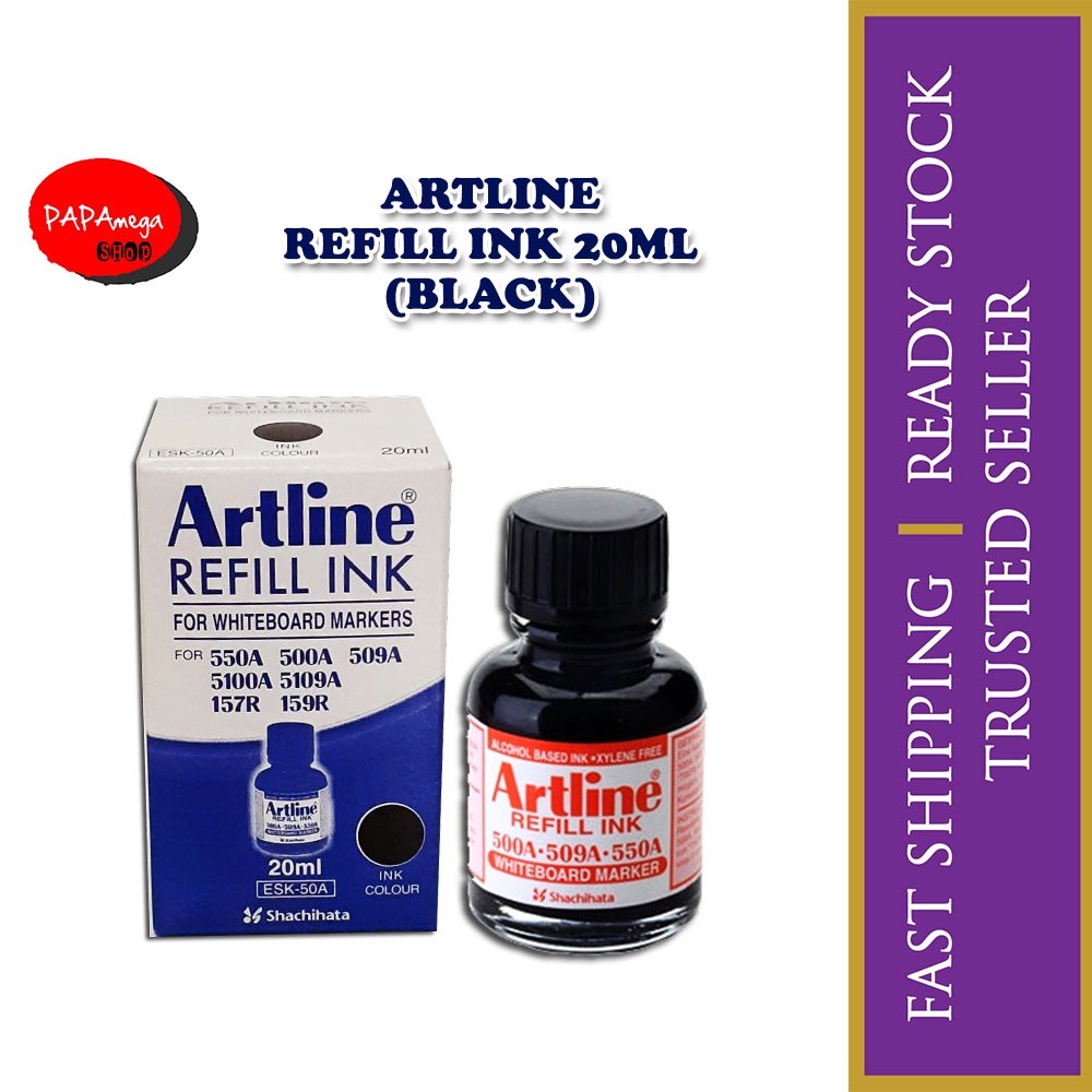 ARTLINE REFILL INK FOR WHITEBOARD MARKERS (BLACK 20ML) Shopee Malaysia