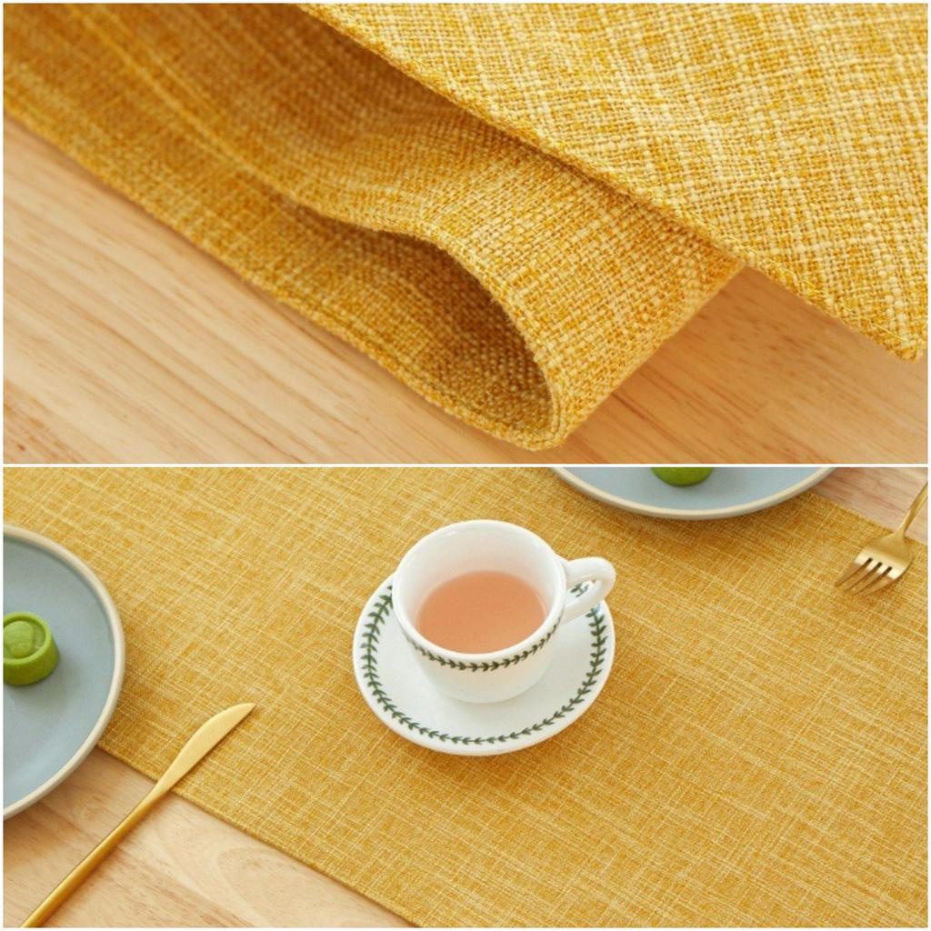 New Thick Linen Solid Color Table Runner Light Luxury Home Boxer Bed ...