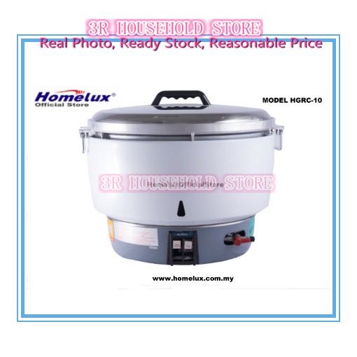 READY STOCK !!! HOMELUX COMMERCIAL GAS RICE COOKER 10 LITER HGRC-10 ...