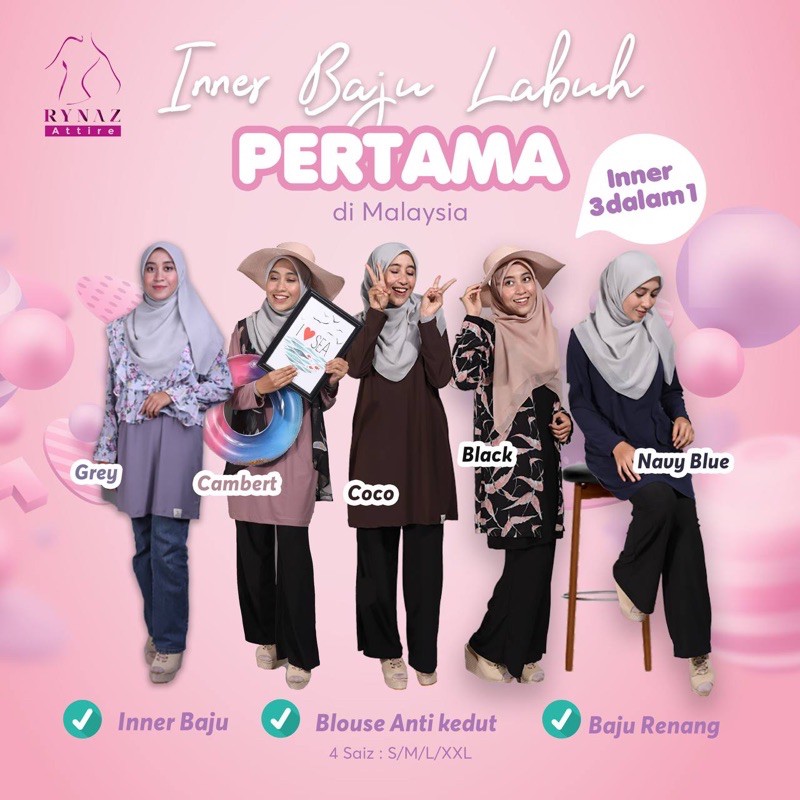 💕BAJU INNER LABUH💕INNER DRESS💕FREE SIZE