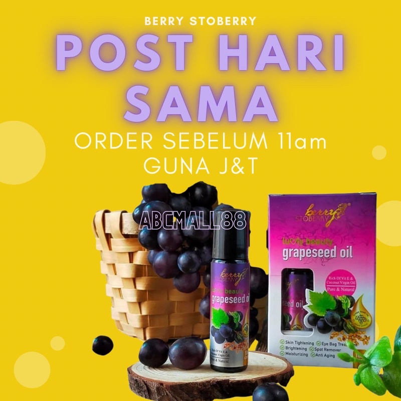 GRAPESEED OIL LUVLY BEAUTY BY BERRY STOBERRY Shopee Malaysia