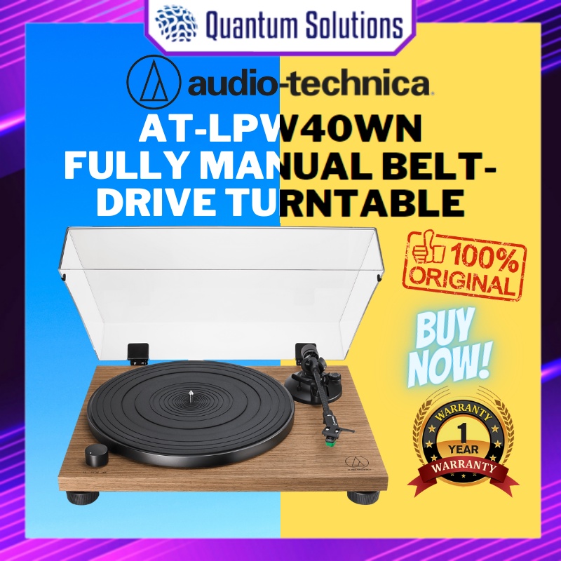 AudioTechnica ATLPW40WN Fully Manual BeltDrive Turntable Shopee Malaysia