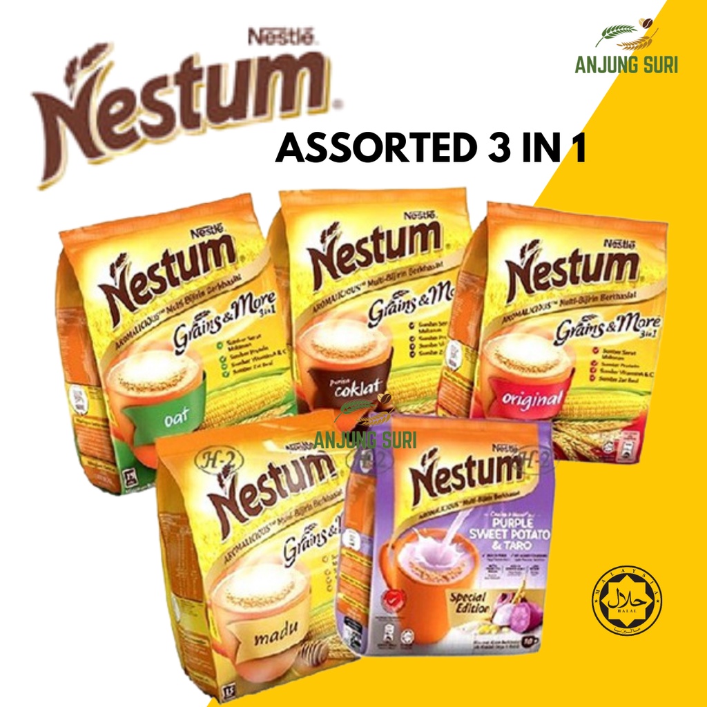 Aneka Perisa Nestle Nestum 3 In 1 Nestum Original Honey Oat Beras ...