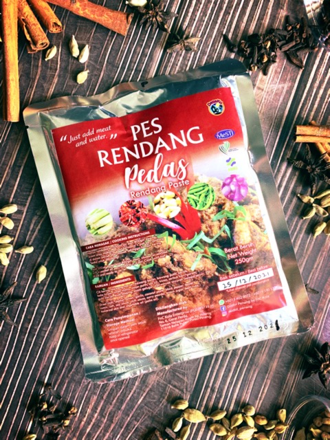 Pes Rendang / Perencah Rendang Mudah Cepat, Tahan 2 tahun, tanpa ...