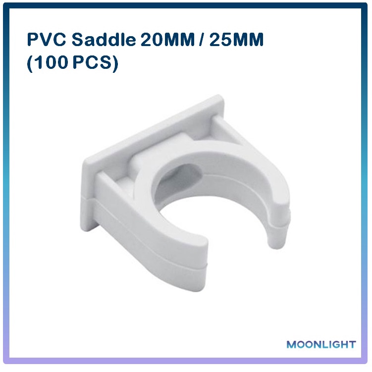 (100 Pcs) PVC Conduit Spring Clip Saddle U Clip 20mm / 25mm Shopee