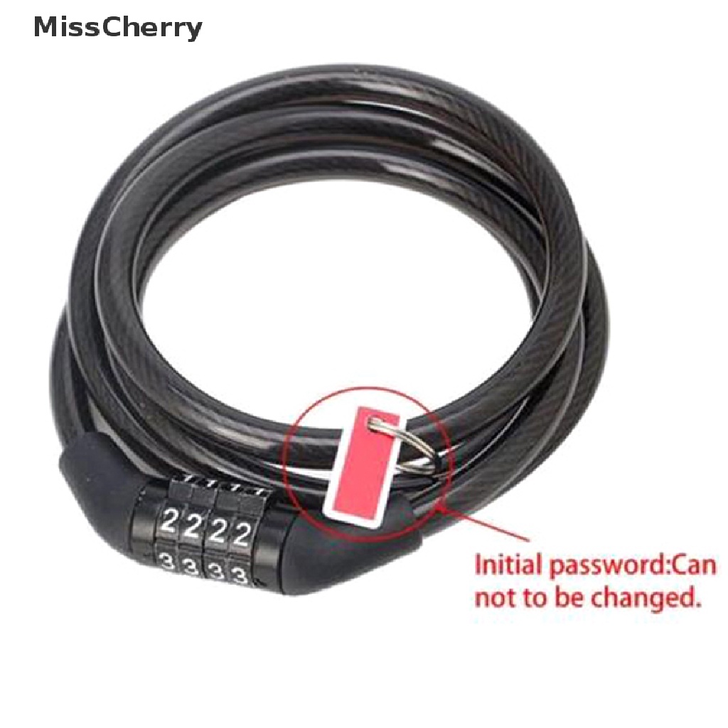 [[MissCherry]] Cycling security 4 digit combination password bike cable ...