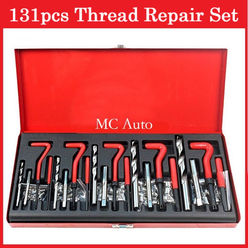【Limited Offer】 131pcs Screw Thread Repair Kit Set Pembuat Trip Skru