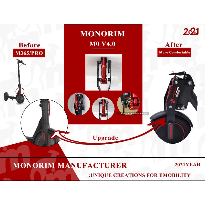 Original Front Monorim V4 Suspension for Mi Scooter for ALL Mi scooter