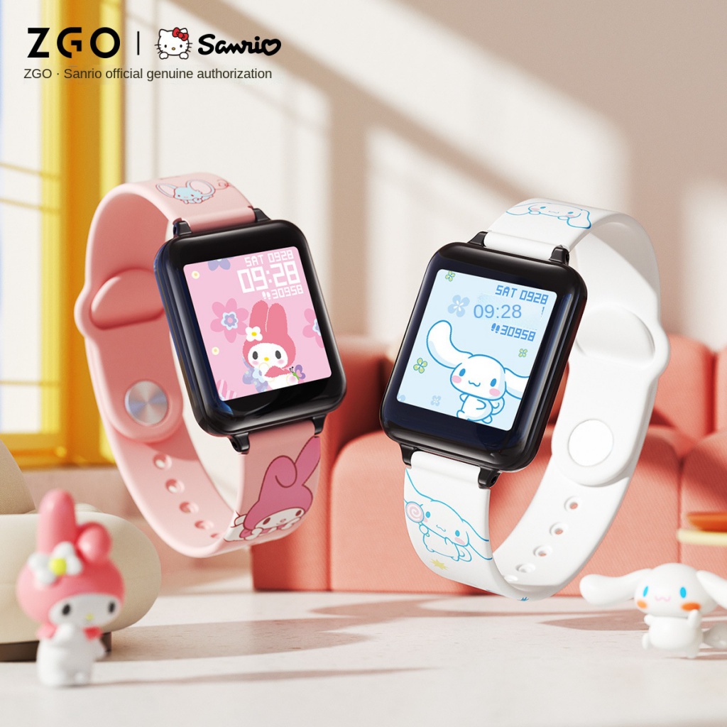 ZGO Original genuine Hello Kitty Smart Ladies Watch Student Girl Applicable IP67 Waterproof Fashion Cute Bluetooth Sports Bracelet 6431