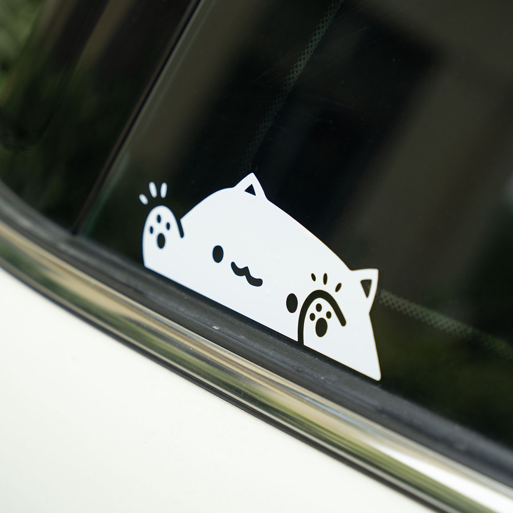 P-A493.Hollow Car Stickers Knock Drum Cat bongo Cat Cute Cat Master ...