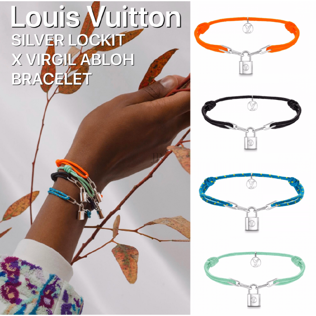 Louis Vuitton Black Silver Lockit x Doudou Bracelet