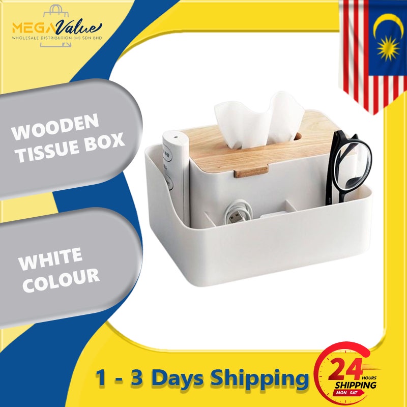 READY STOCK Modern Style Tissue Holder Box Muji Style Tissue Box