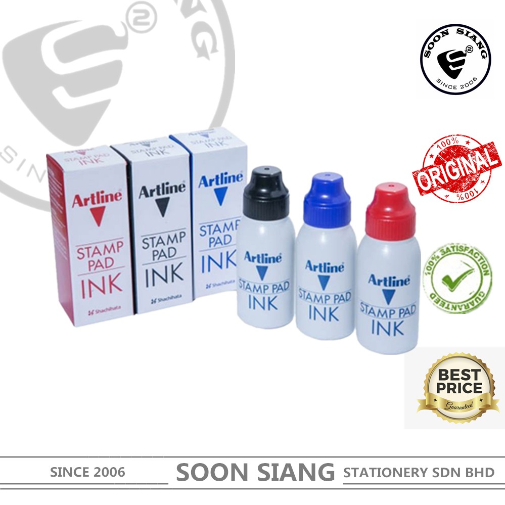 🎉READY STOCK IN MALAYSIA🎉Artline ESA2N Stamp Pad Ink 50Ml For All