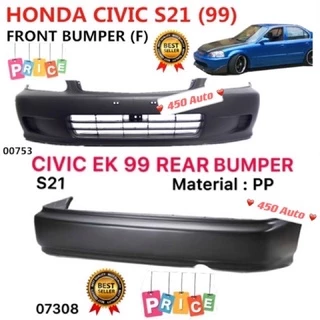Evan-Fischer Front Bumper Cover Kit With Grille For 1999-2000 Honda Civic (Coupe/Hatchback)