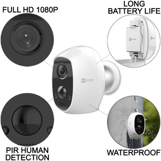 EZVIZ C3A 1080P Battery Powered Wire-free Wireless Security Camera/PIR ...