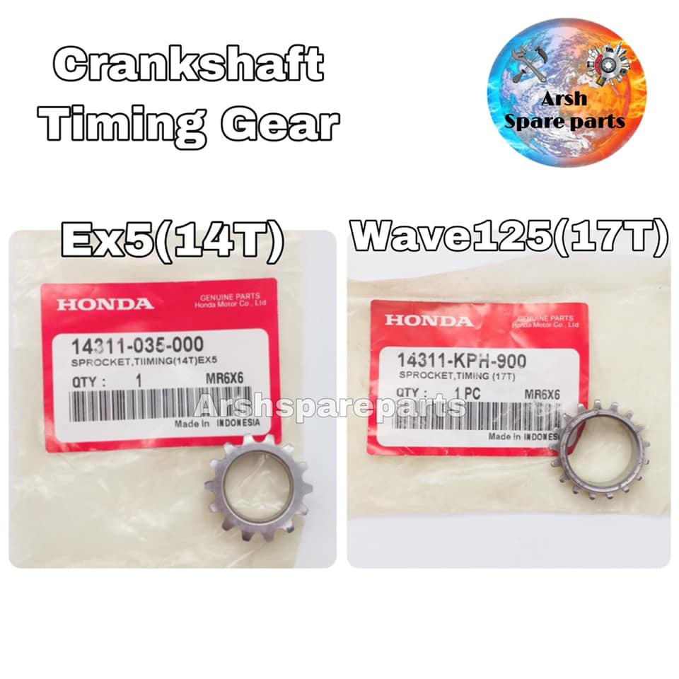 HONDA CRANKSHAFT TIMING GEAR EX5 (14T) WAVE125 (17T) W125 WAVE 125 (OE